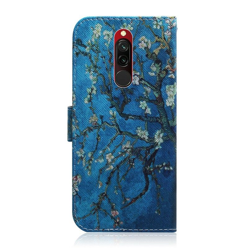 Nahkakotelo Xiaomi Redmi 8 Kukkivan Puun Oksa