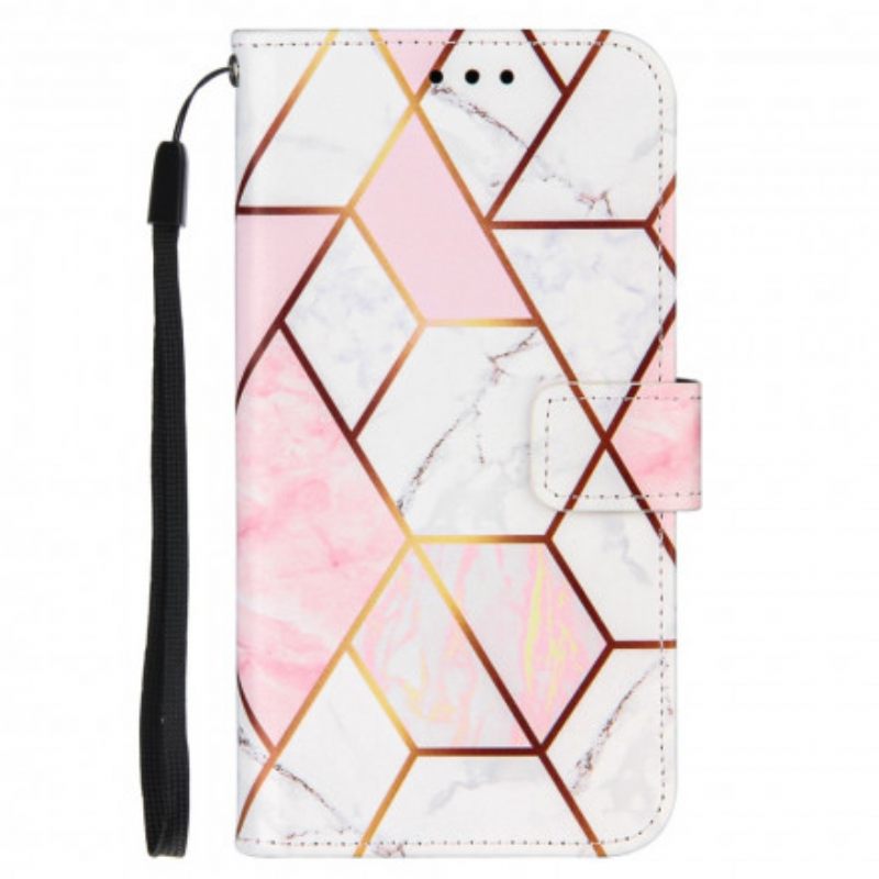 Kotelot Moto G50 Suojaketju Kuori Striped Geometric Marble