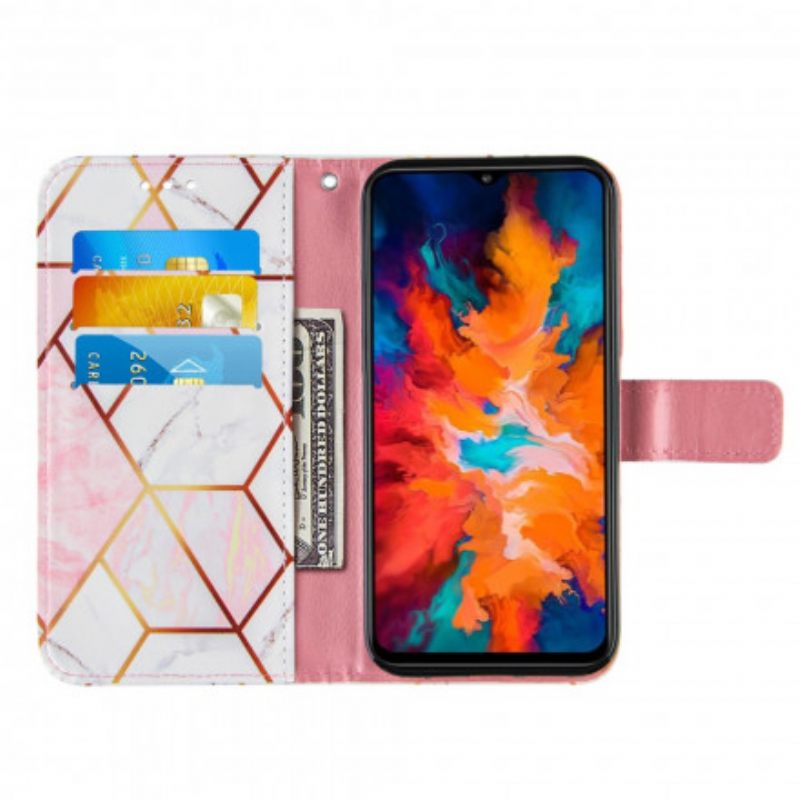 Kotelot Moto G50 Suojaketju Kuori Striped Geometric Marble