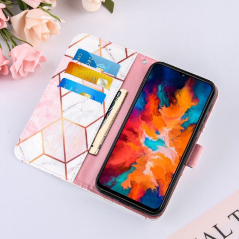 Kotelot Moto G50 Suojaketju Kuori Striped Geometric Marble