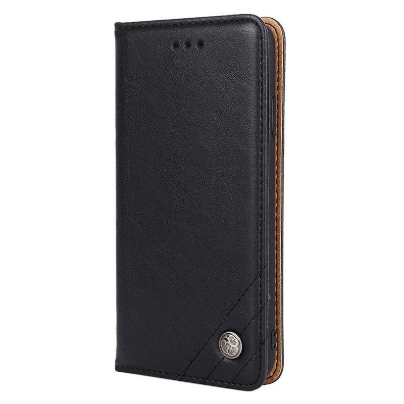 Flip Case Samsung Galaxy M52 5G Harjattu Nahka