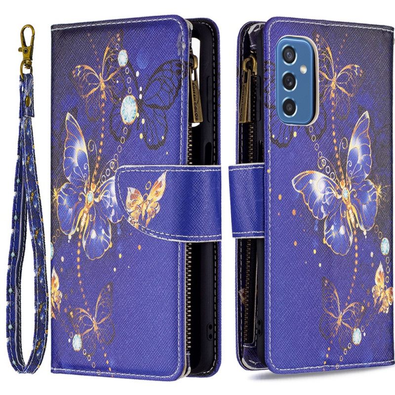 Kotelot Samsung Galaxy M52 5G Butterflies Ilotulitus