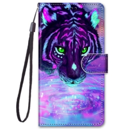 Kotelot Samsung Galaxy M52 5G Glow In The Dark Tiger