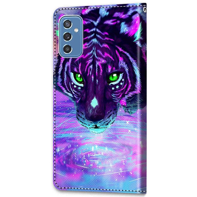 Kotelot Samsung Galaxy M52 5G Glow In The Dark Tiger