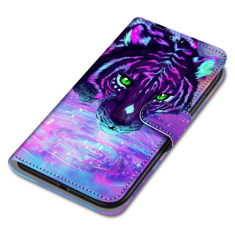 Kotelot Samsung Galaxy M52 5G Glow In The Dark Tiger