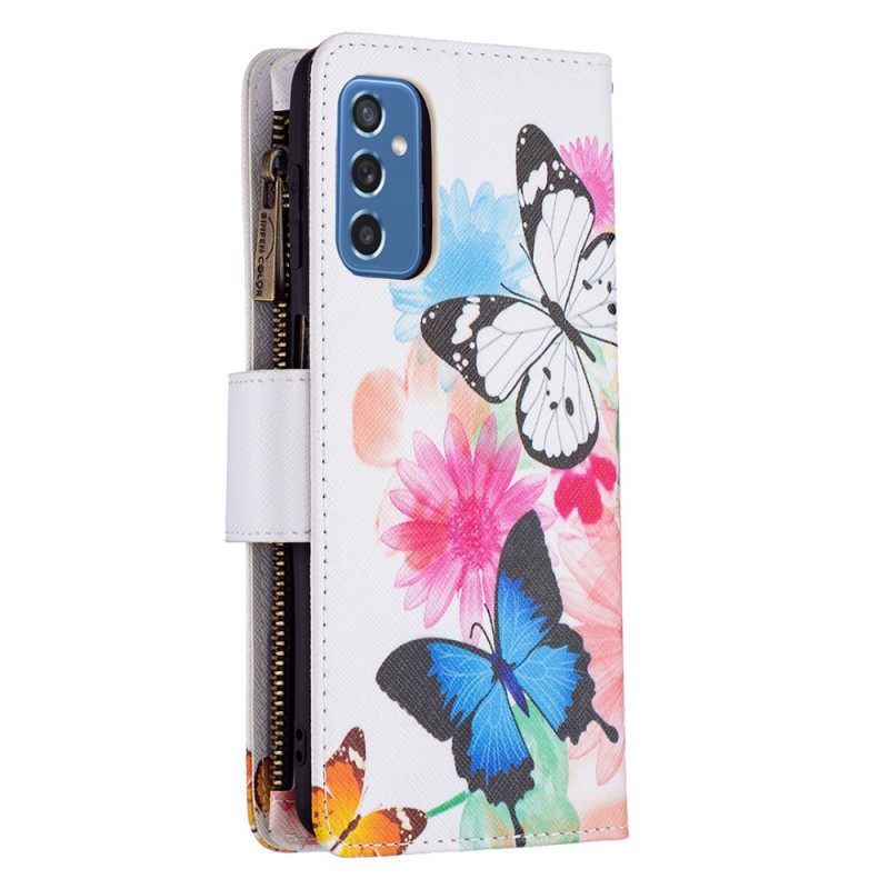 Kotelot Samsung Galaxy M52 5G Rainbow Butterflies