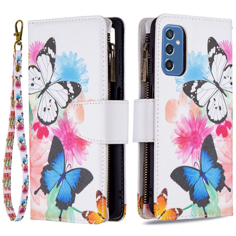 Kotelot Samsung Galaxy M52 5G Rainbow Butterflies