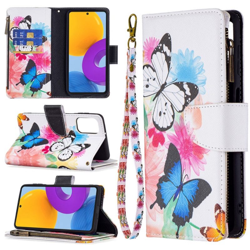 Kotelot Samsung Galaxy M52 5G Rainbow Butterflies