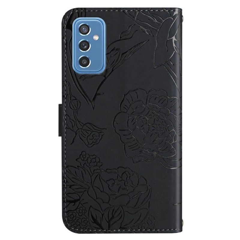 Kotelot Samsung Galaxy M52 5G Rose Patterns