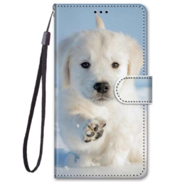 Kotelot Samsung Galaxy M52 5G Snow Puppy