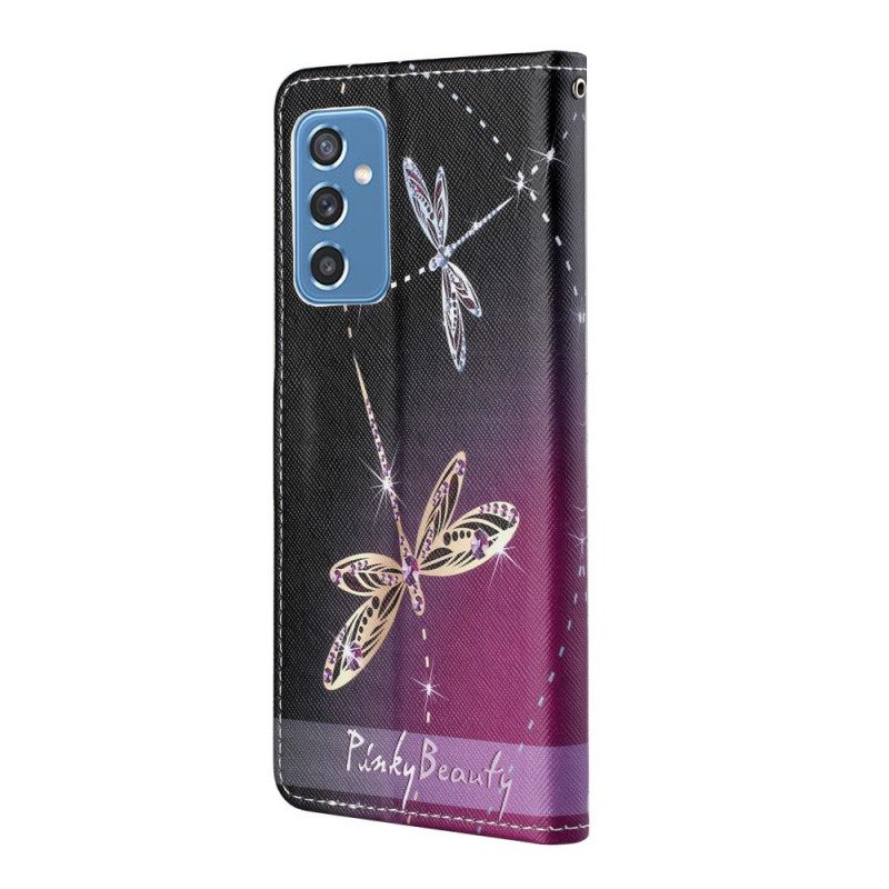 Kotelot Samsung Galaxy M52 5G Suojaketju Kuori Strappy Dragonflies