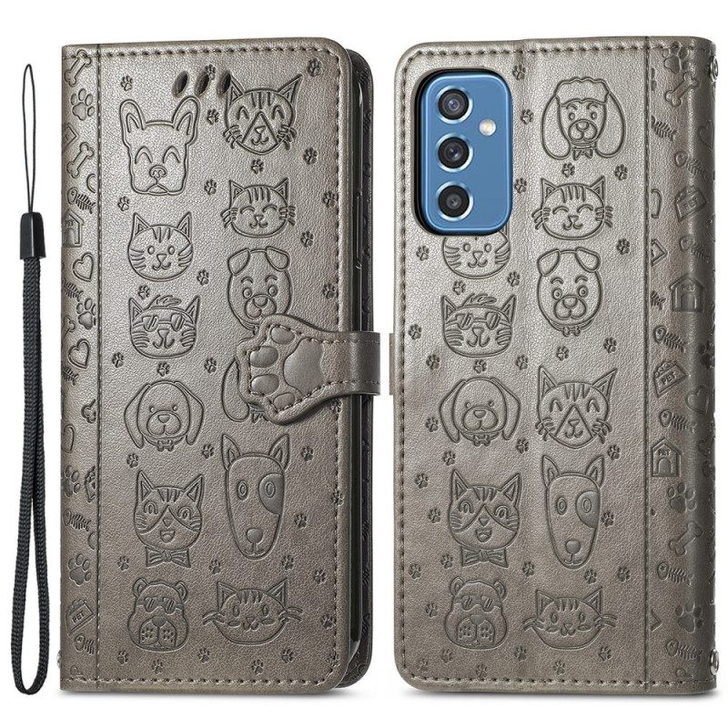 Kotelot Samsung Galaxy M52 5G Textured Animals