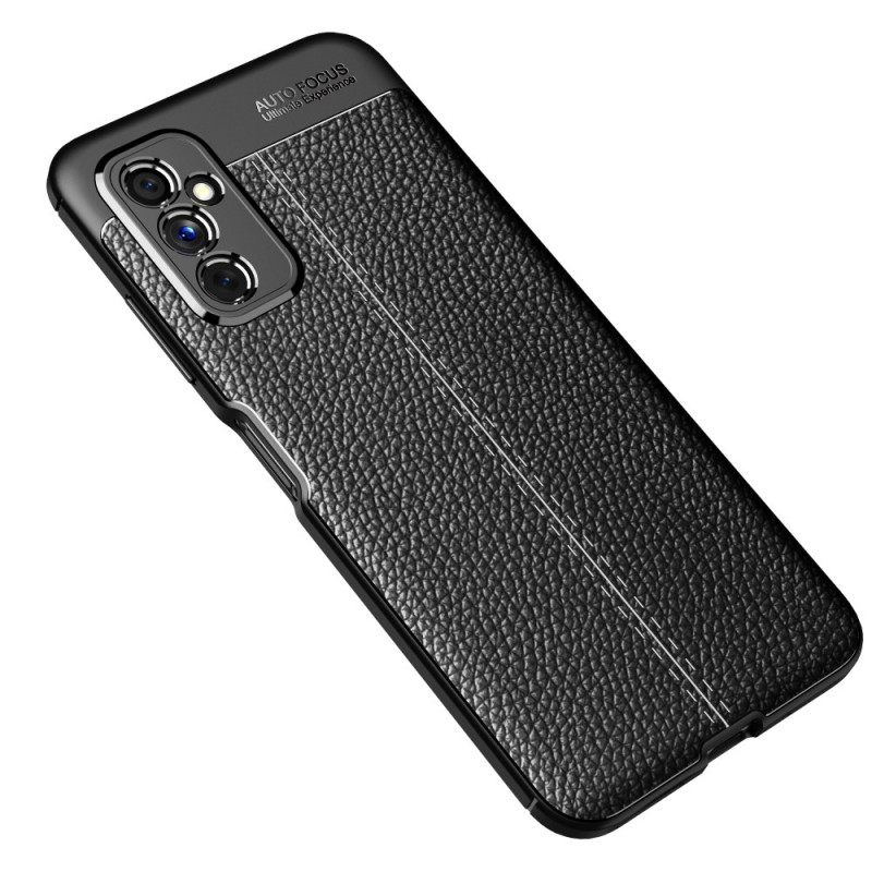 Kuori Samsung Galaxy M52 5G Double Line Litchi Leather Effect