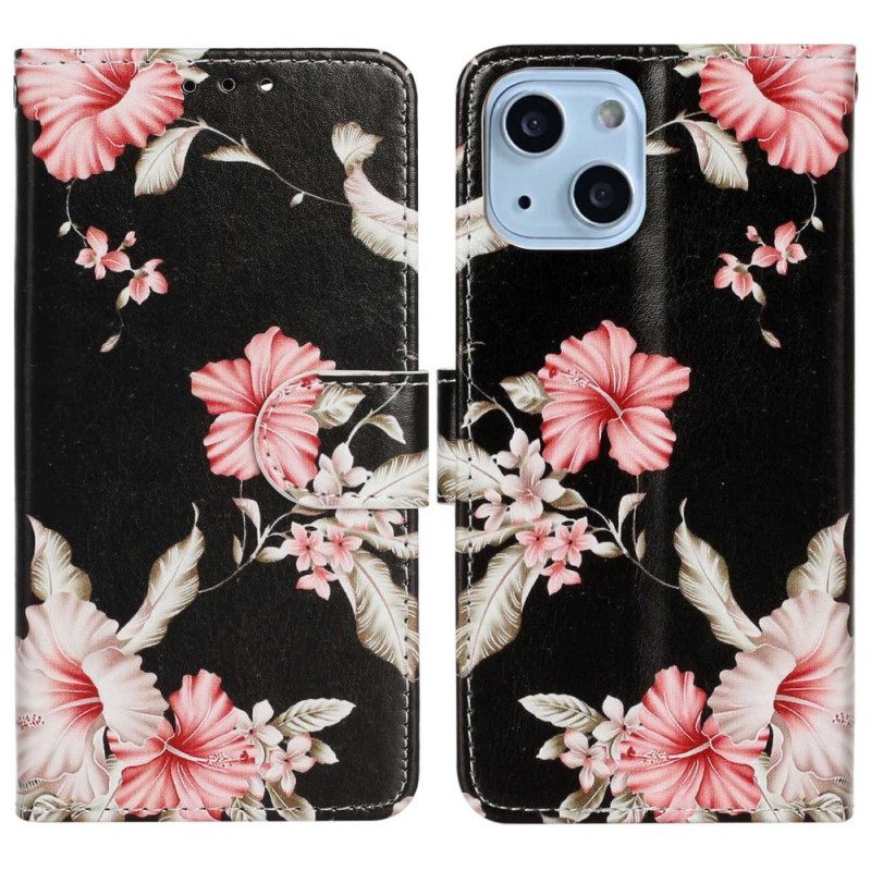 Flip Case iPhone 14 Flowers