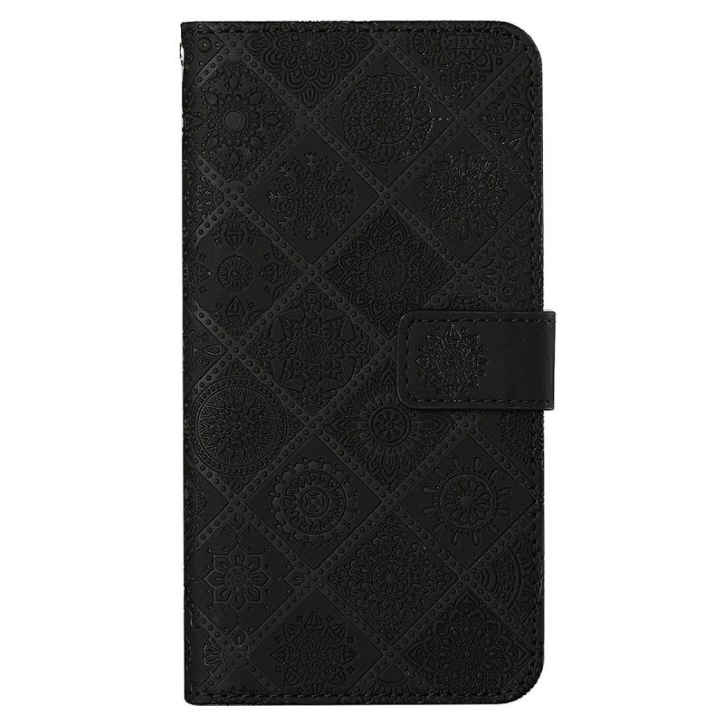 Flip Case iPhone 14 Suojaketju Kuori Nauhakuvio