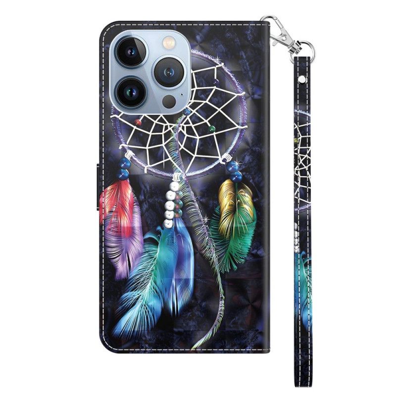 Kotelot iPhone 14 Suojaketju Kuori Dream Catcher Hihnalla