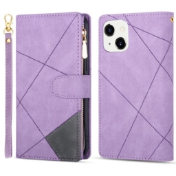 Kotelot iPhone 14 Suojaketju Kuori Strappy Geometry