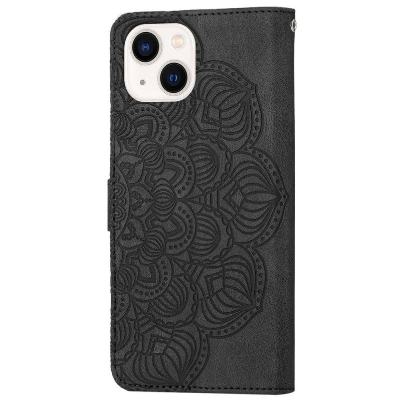 Kotelot iPhone 14 Suojaketju Kuori Strappy Mandala