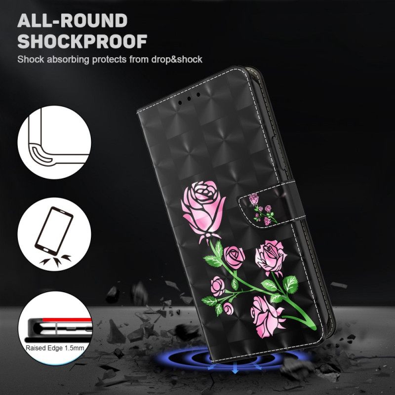 Kotelot iPhone 14 Suojaketju Kuori Strappy Roses