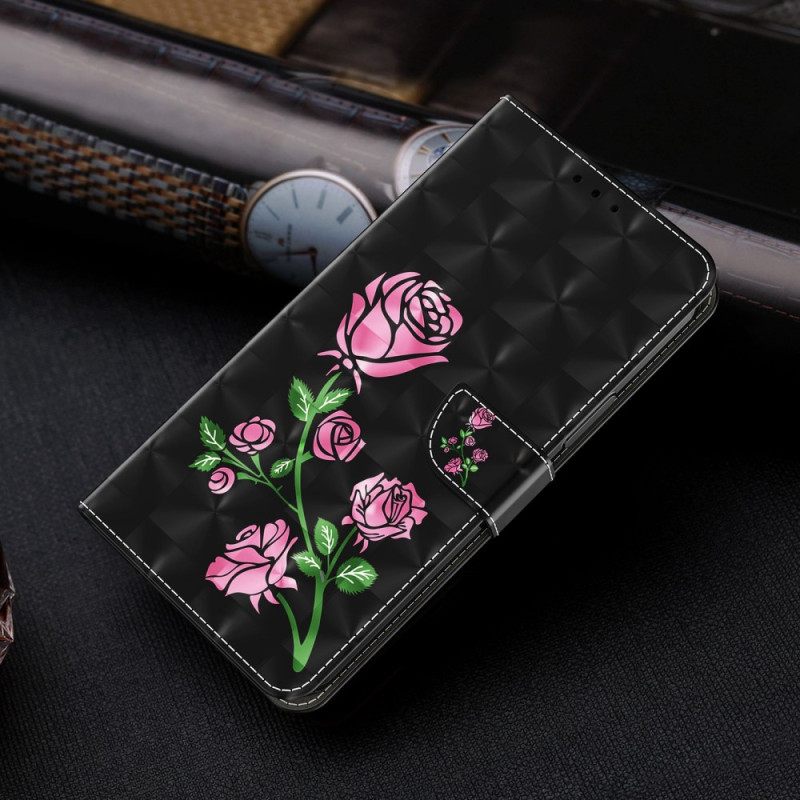 Kotelot iPhone 14 Suojaketju Kuori Strappy Roses