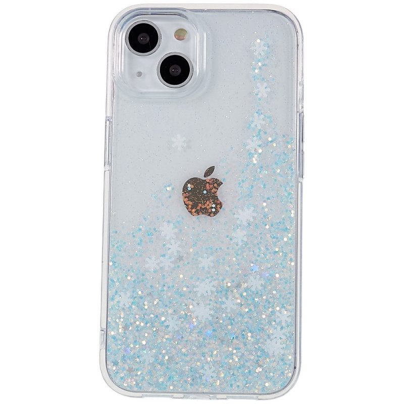 Kuori iPhone 14 Glitter Flakes