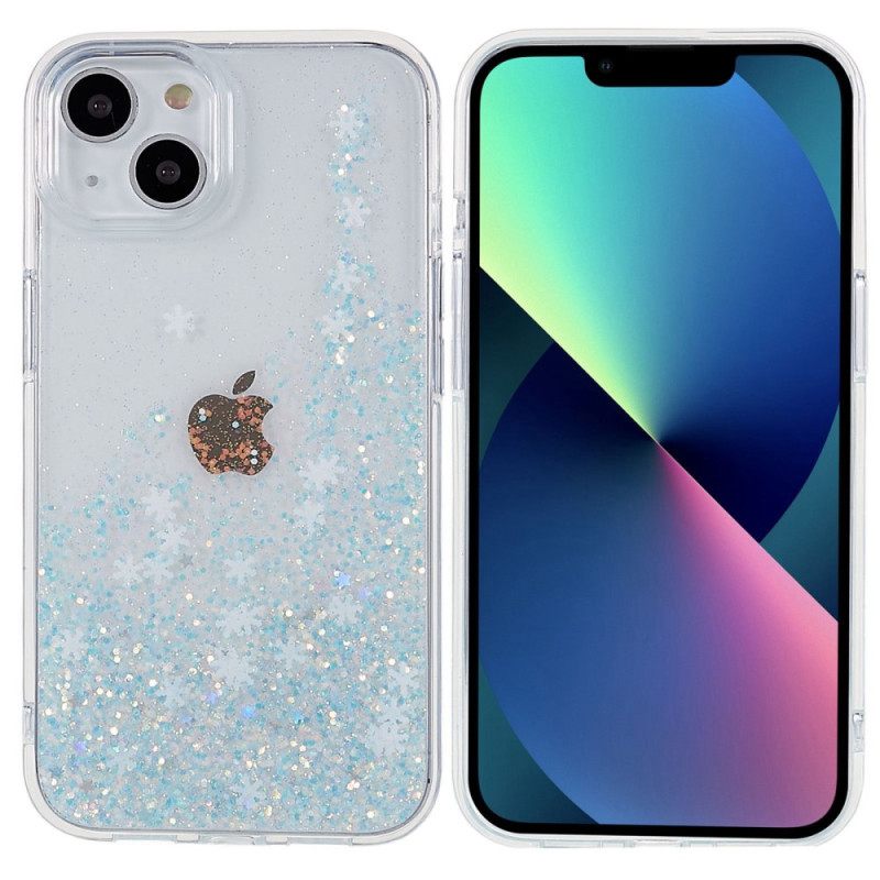 Kuori iPhone 14 Glitter Flakes