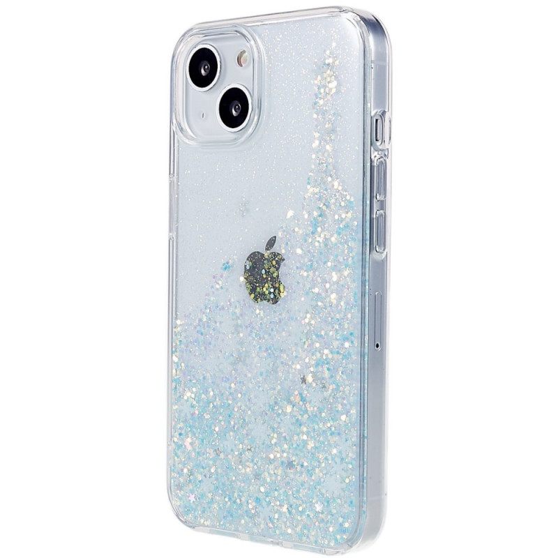 Kuori iPhone 14 Glitter Flakes