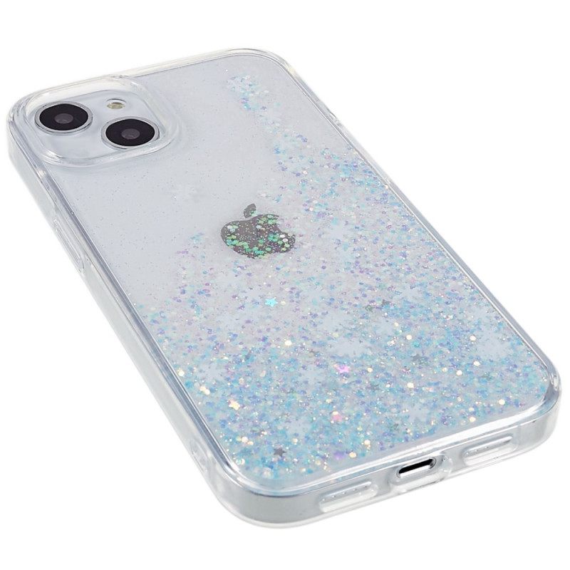 Kuori iPhone 14 Glitter Flakes