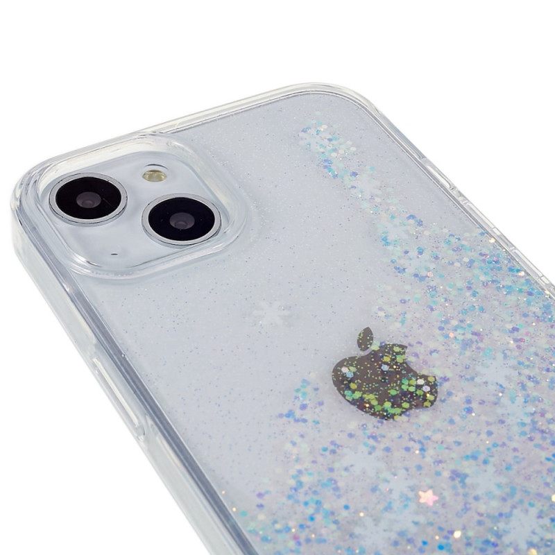 Kuori iPhone 14 Glitter Flakes