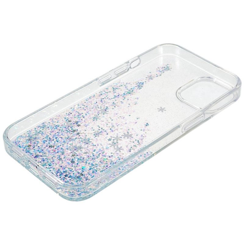 Kuori iPhone 14 Glitter Flakes