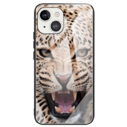 Kuori iPhone 14 Leopard Tempered Glass