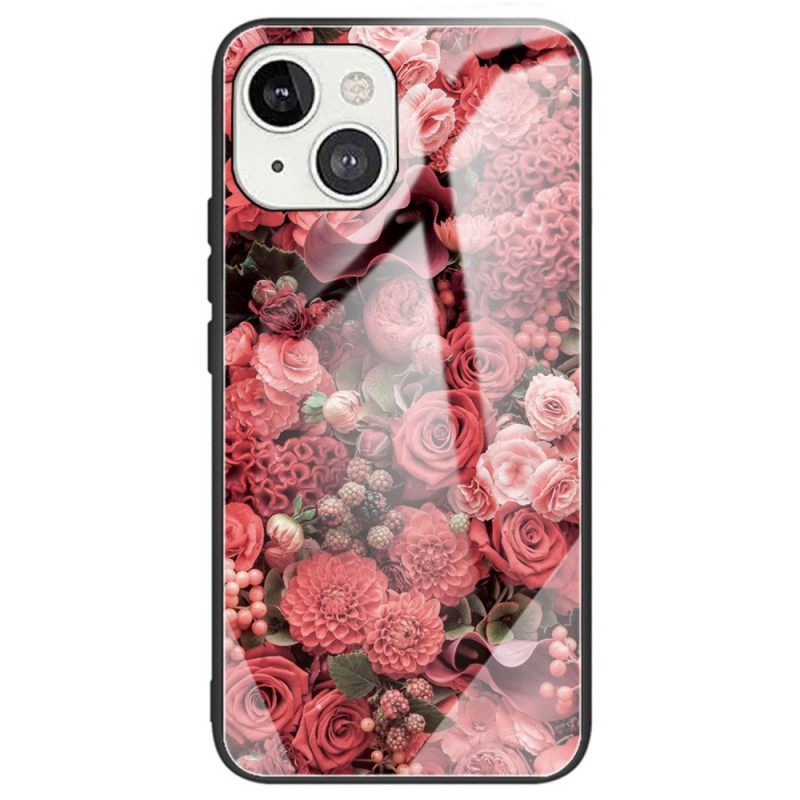 Kuori iPhone 14 Tempered Glass Flowers