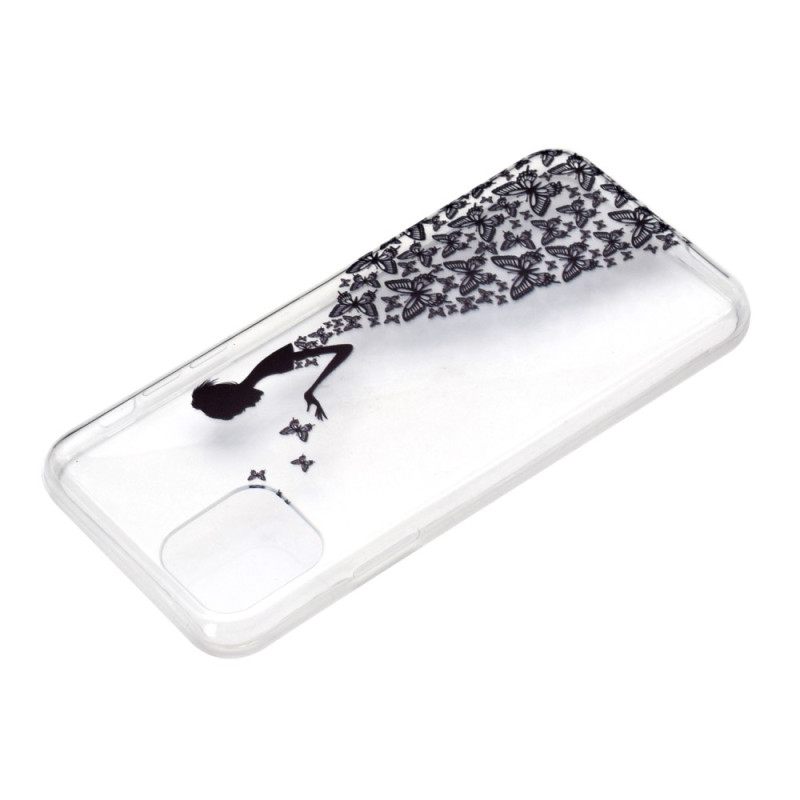 Kuori iPhone 14 Transparent Butterflies Mekko