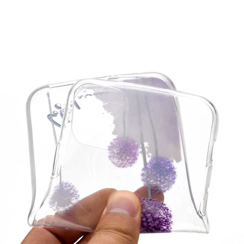 Kuori iPhone 14 Transparent Dandelions