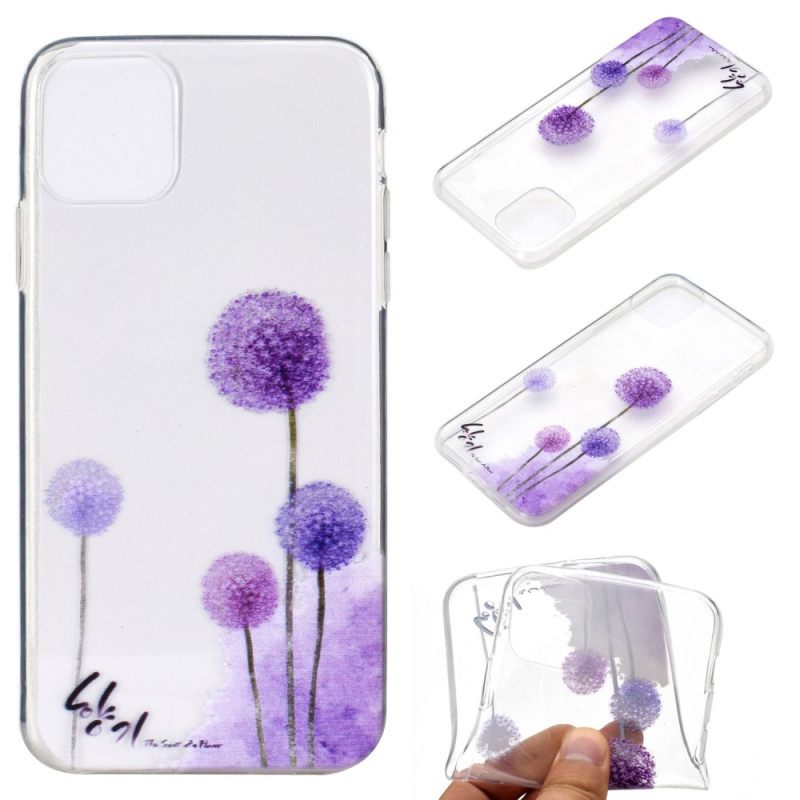 Kuori iPhone 14 Transparent Dandelions