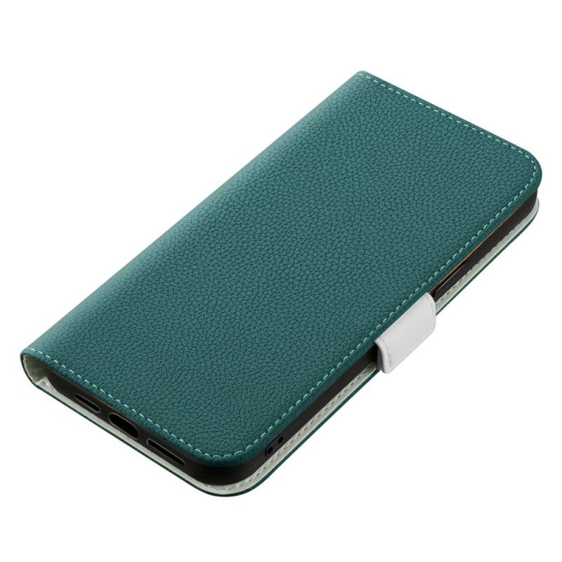 Puhelinkuoret iPhone 14 Kotelot Flip Lychee Faux Leather