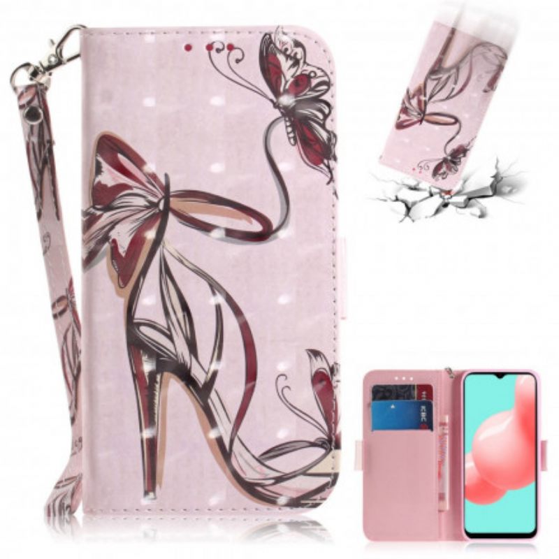 Flip Case Samsung Galaxy A32 5G Suojaketju Kuori Strappy Pump