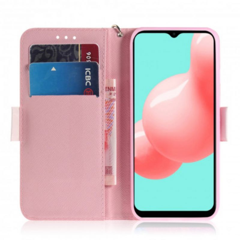 Flip Case Samsung Galaxy A32 5G Suojaketju Kuori Strappy Pump