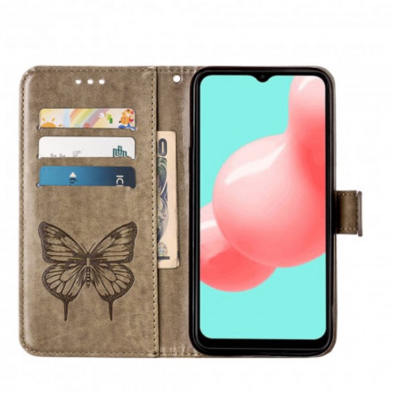 Kotelot Samsung Galaxy A32 5G Butterfly Design Kaulanauhalla