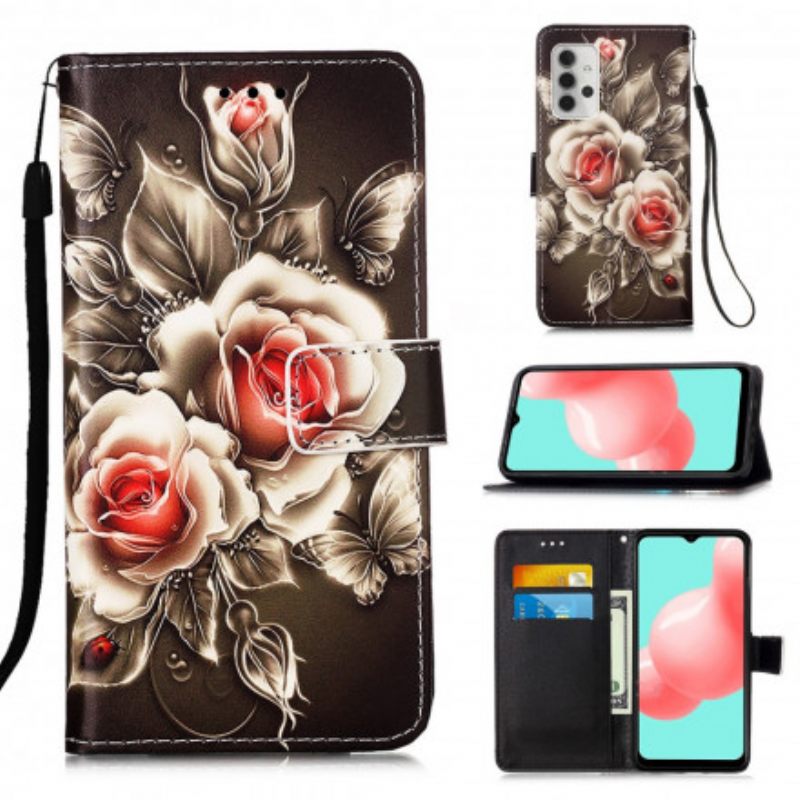 Kotelot Samsung Galaxy A32 5G Golden Roses