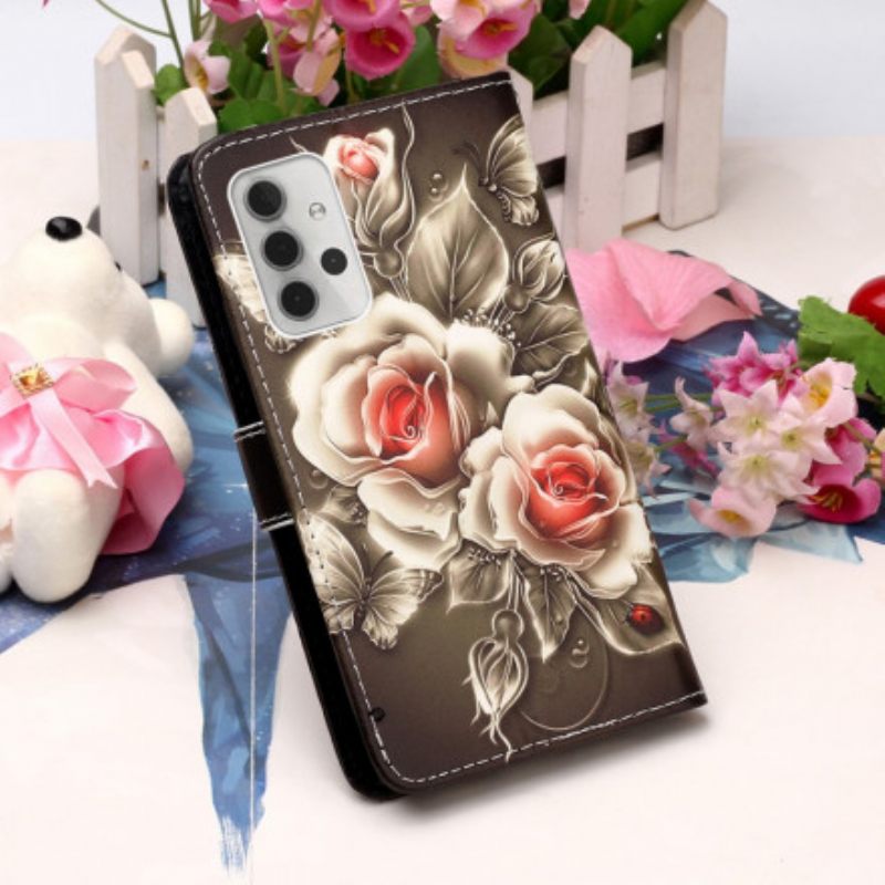 Kotelot Samsung Galaxy A32 5G Golden Roses