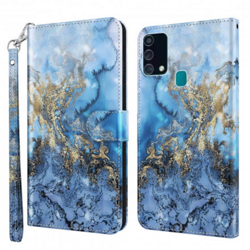 Kotelot Samsung Galaxy A32 5G Light Spot Marble Design Kaulanauhalla