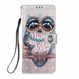 Kotelot Samsung Galaxy A32 5G Suojaketju Kuori Miss Owl Hihnassa