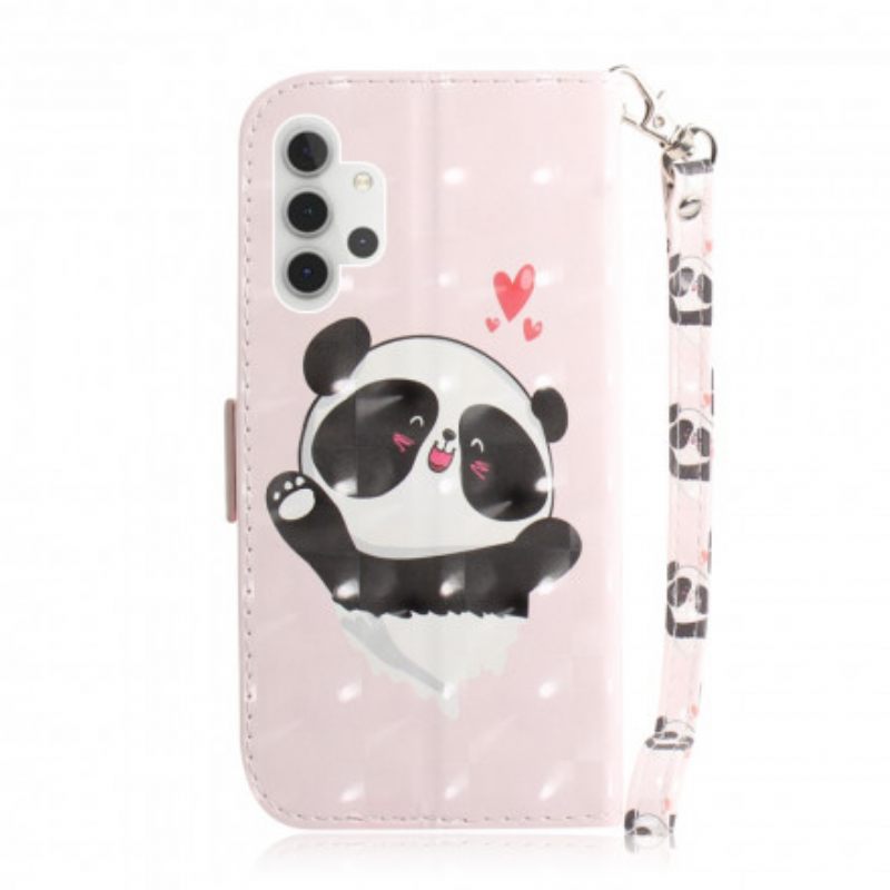 Kotelot Samsung Galaxy A32 5G Suojaketju Kuori Panda Love In Lanyard