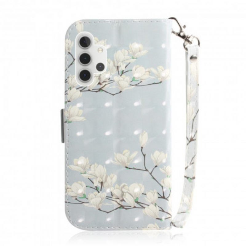 Kotelot Samsung Galaxy A32 5G Suojaketju Kuori Strap Flower Branch