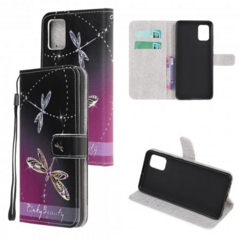 Kotelot Samsung Galaxy A32 5G Suojaketju Kuori Strappy Dragonflies