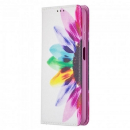 Puhelinkuoret Samsung Galaxy A32 5G Kotelot Flip Flower Watercolour