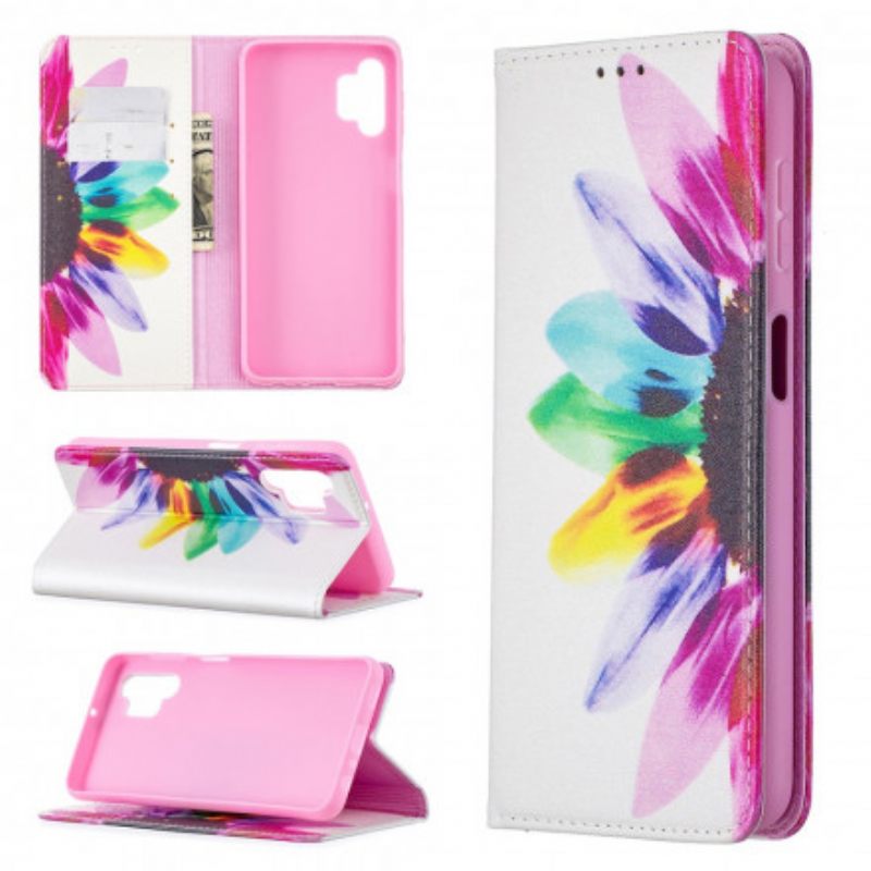 Puhelinkuoret Samsung Galaxy A32 5G Kotelot Flip Flower Watercolour