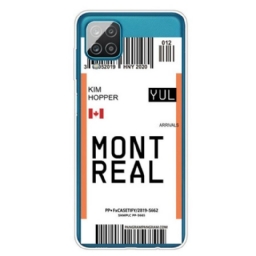 Case Samsung Galaxy M12 / A12 Boarding Pass Montrealiin