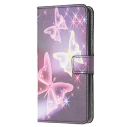 Flip Case Samsung Galaxy M12 / A12 Kuninkaallinen Perhonen